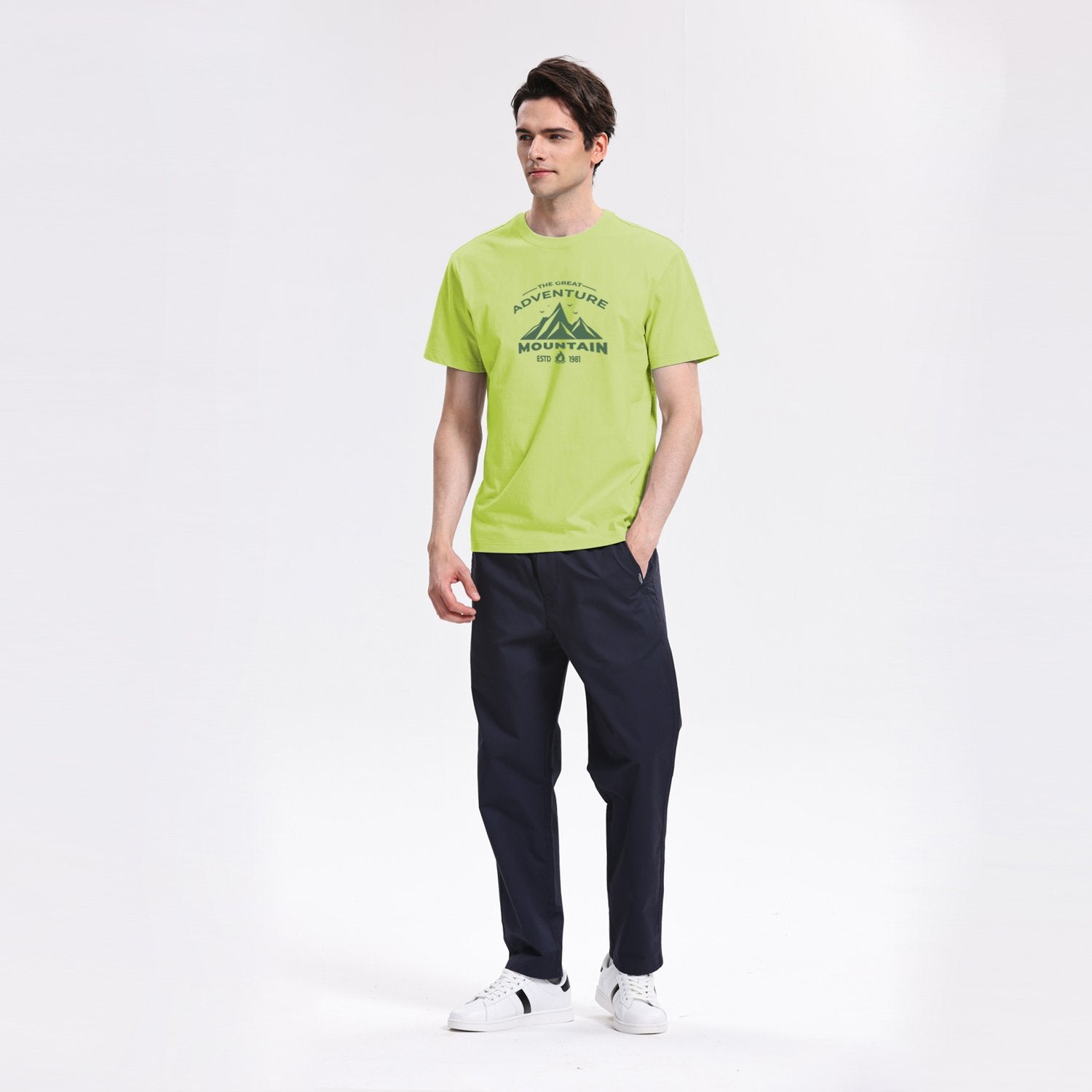 Men's Crew Neck Short Sleeve Regular Fit Print Tee - Image 2