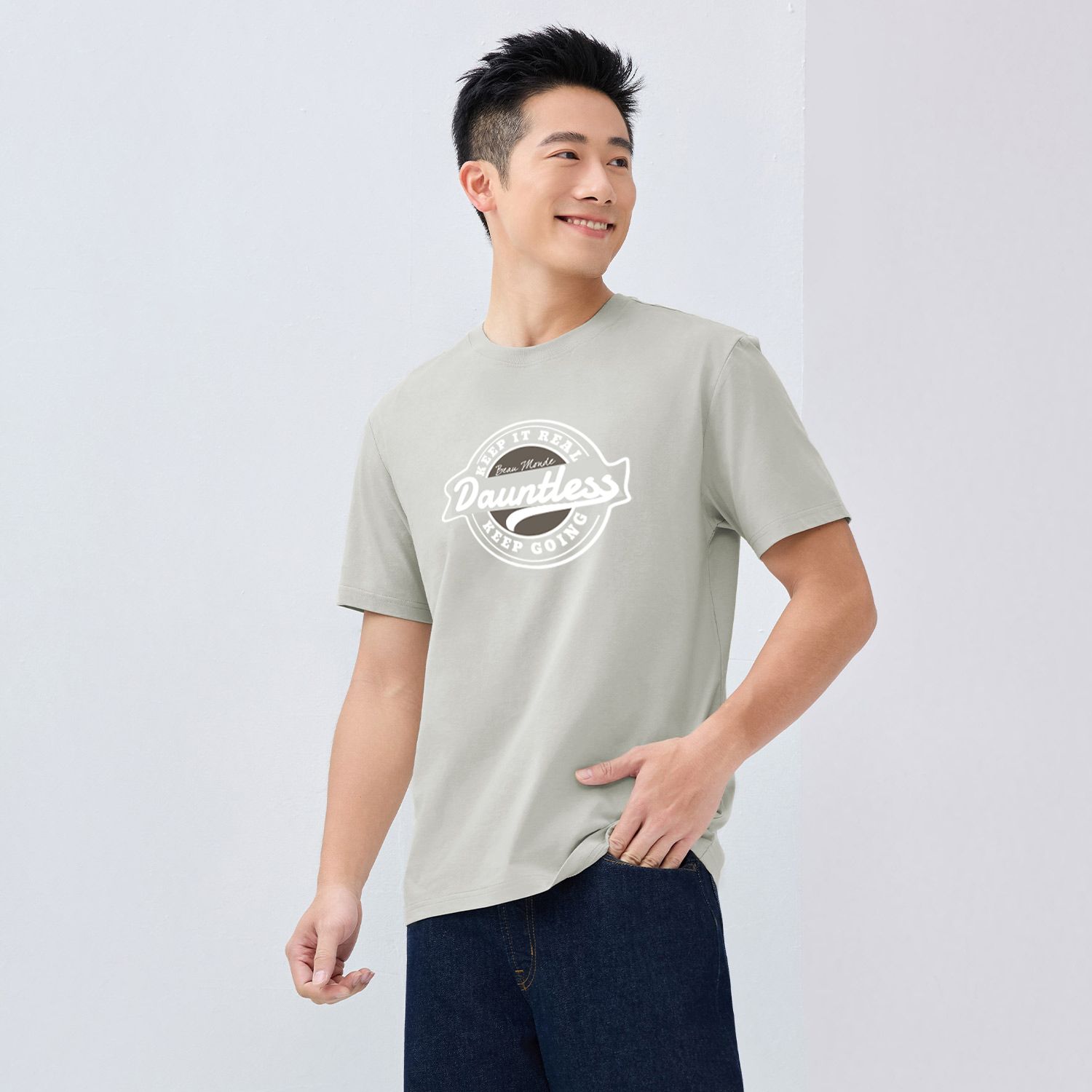 Men's Crew Neck Short Sleeve Regular Fit Print Tee - Image 1