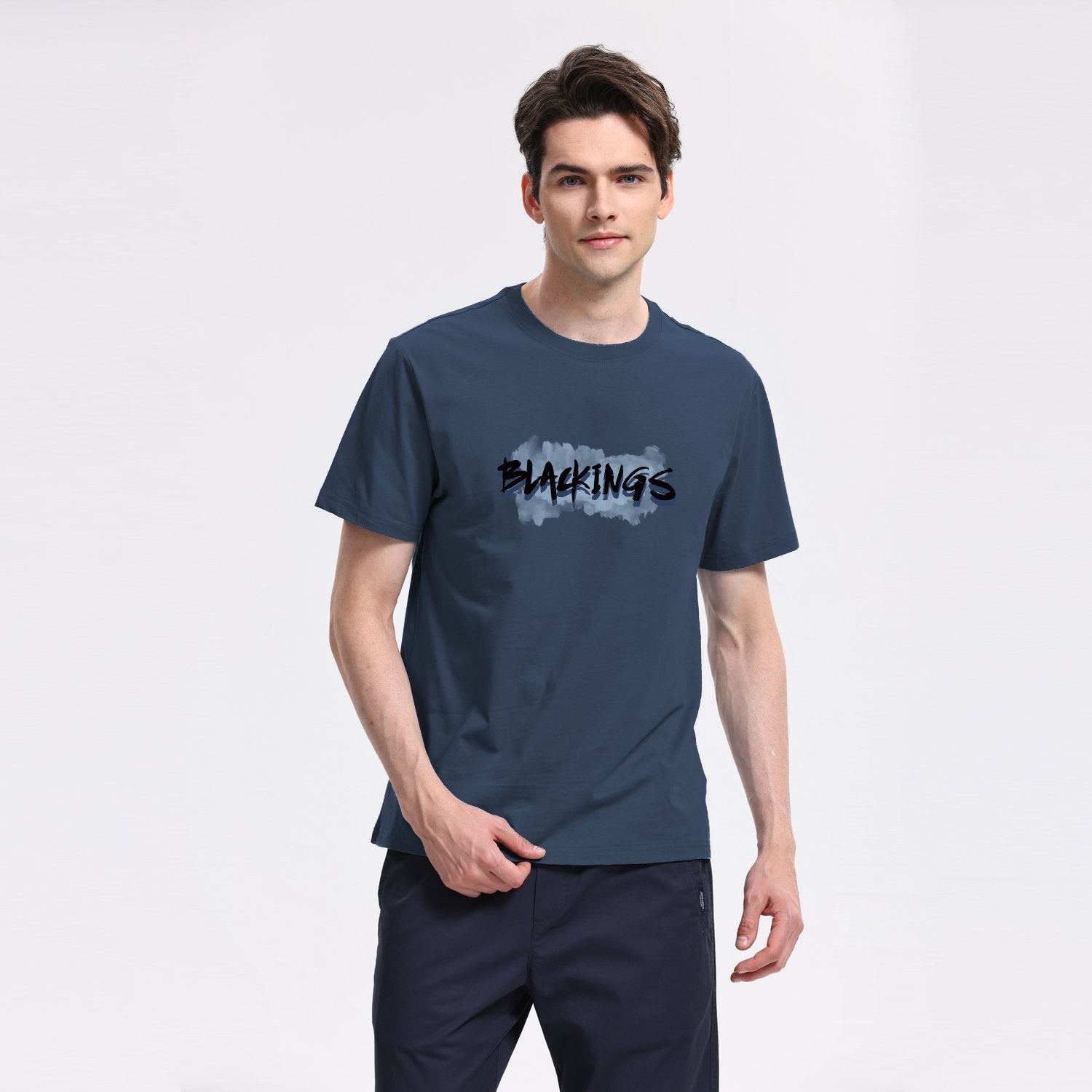 Men's Crew Neck Short Sleeve Regular Fit Print Tee - Image 1