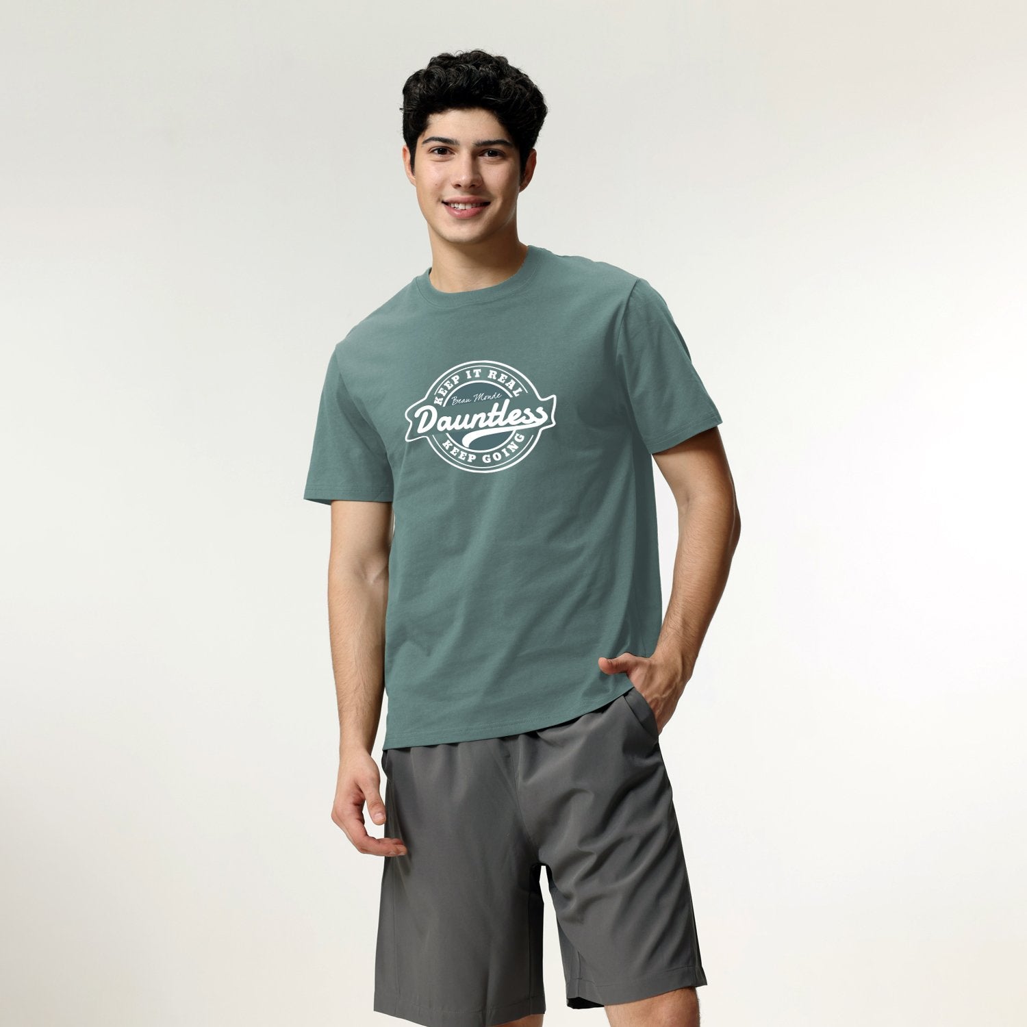 Men's Crew Neck Short Sleeve Regular Fit Print Tee - Image 1