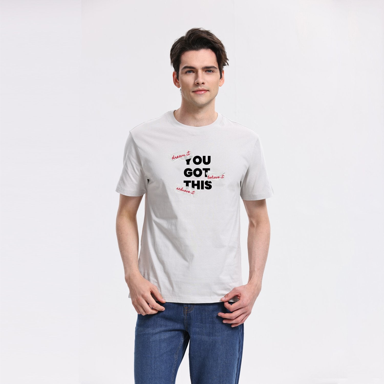 Men's Crew Neck Short Sleeve Regular Fit Print Tee - Image 1