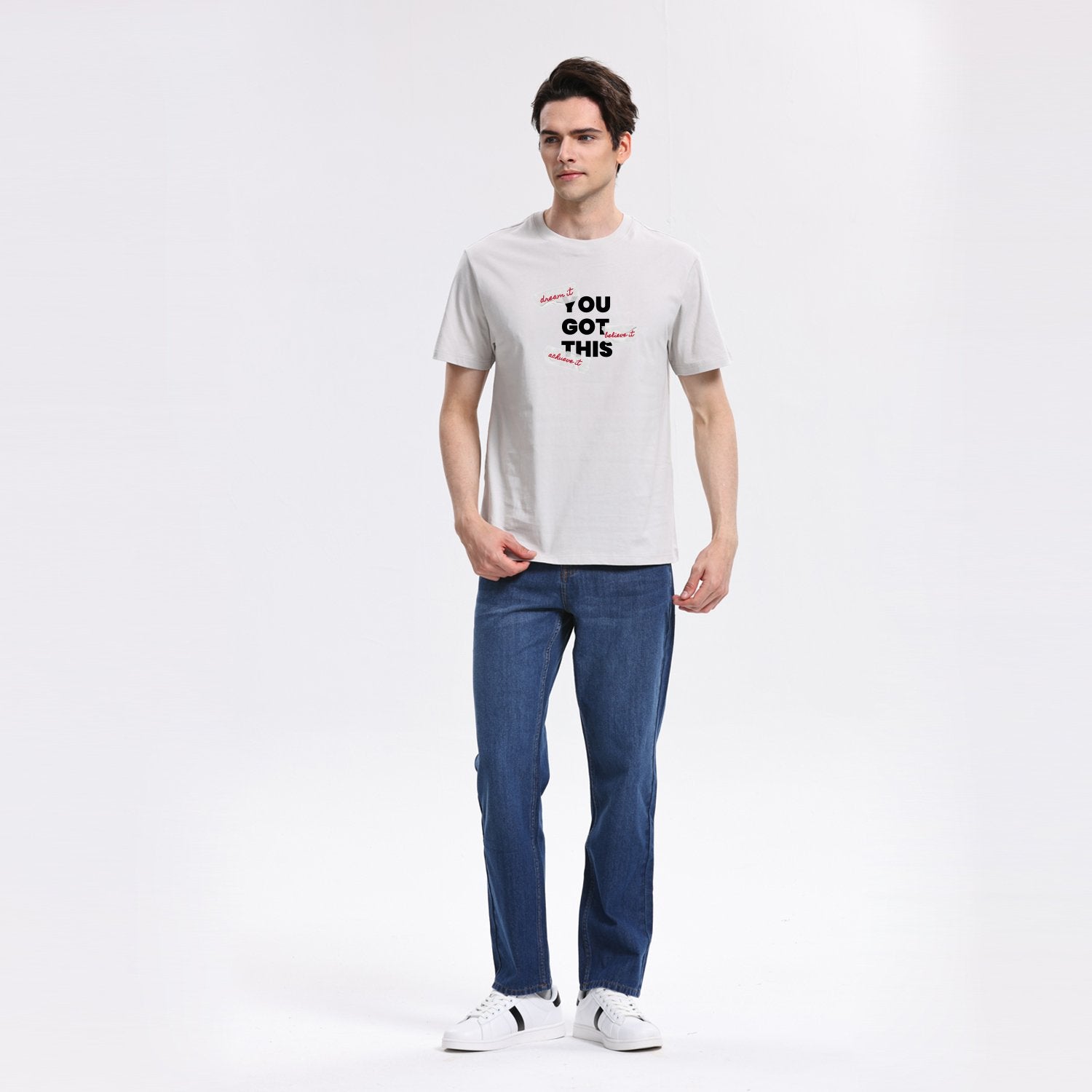 Men's Crew Neck Short Sleeve Regular Fit Print Tee - Image 2
