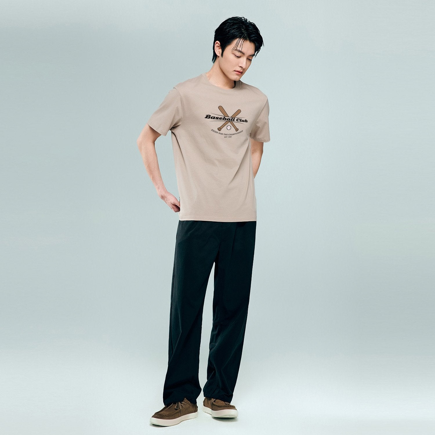 Men's Crew Neck Short Sleeve Regular Fit Print Tee - Image 2