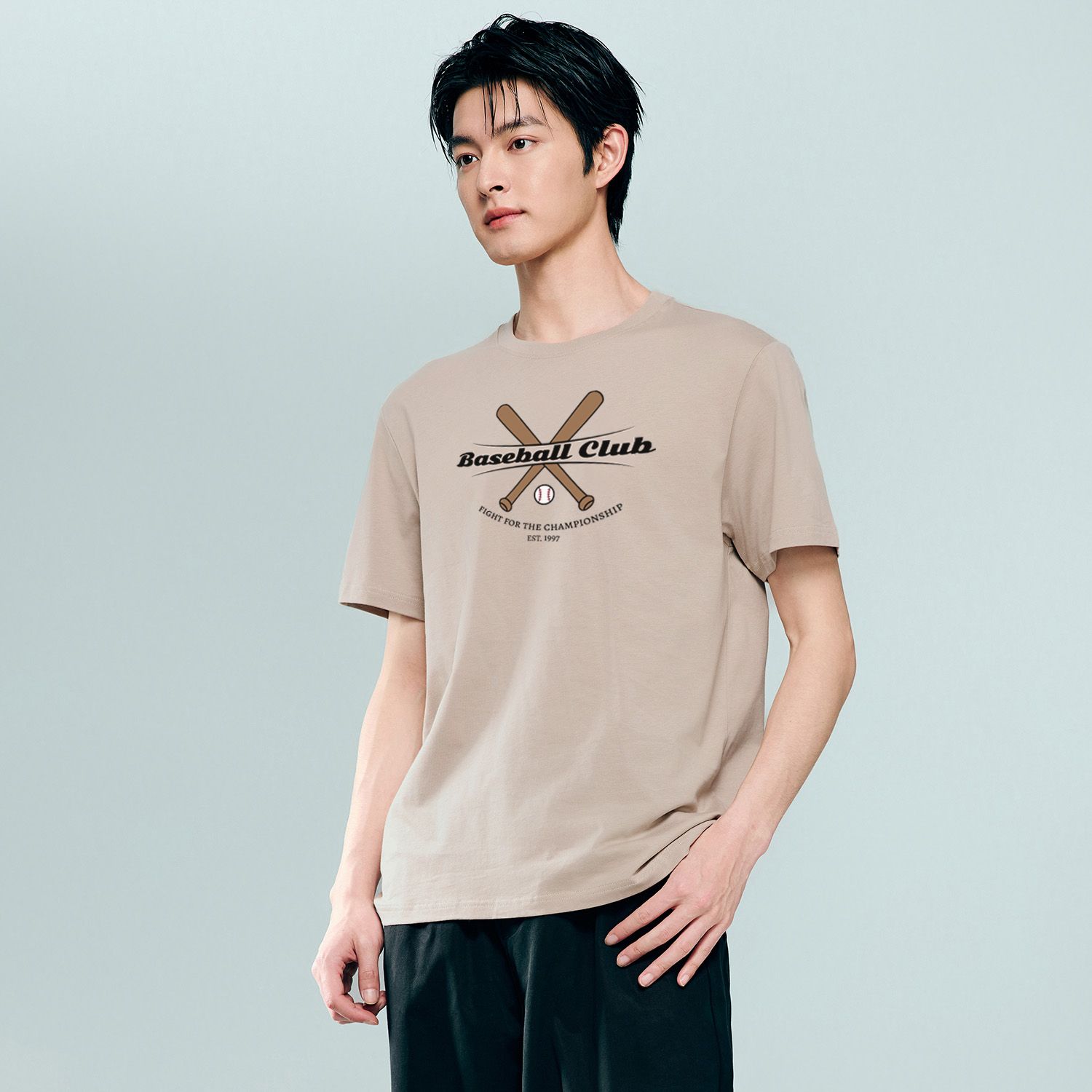 Men's Crew Neck Short Sleeve Regular Fit Print Tee - Image 3