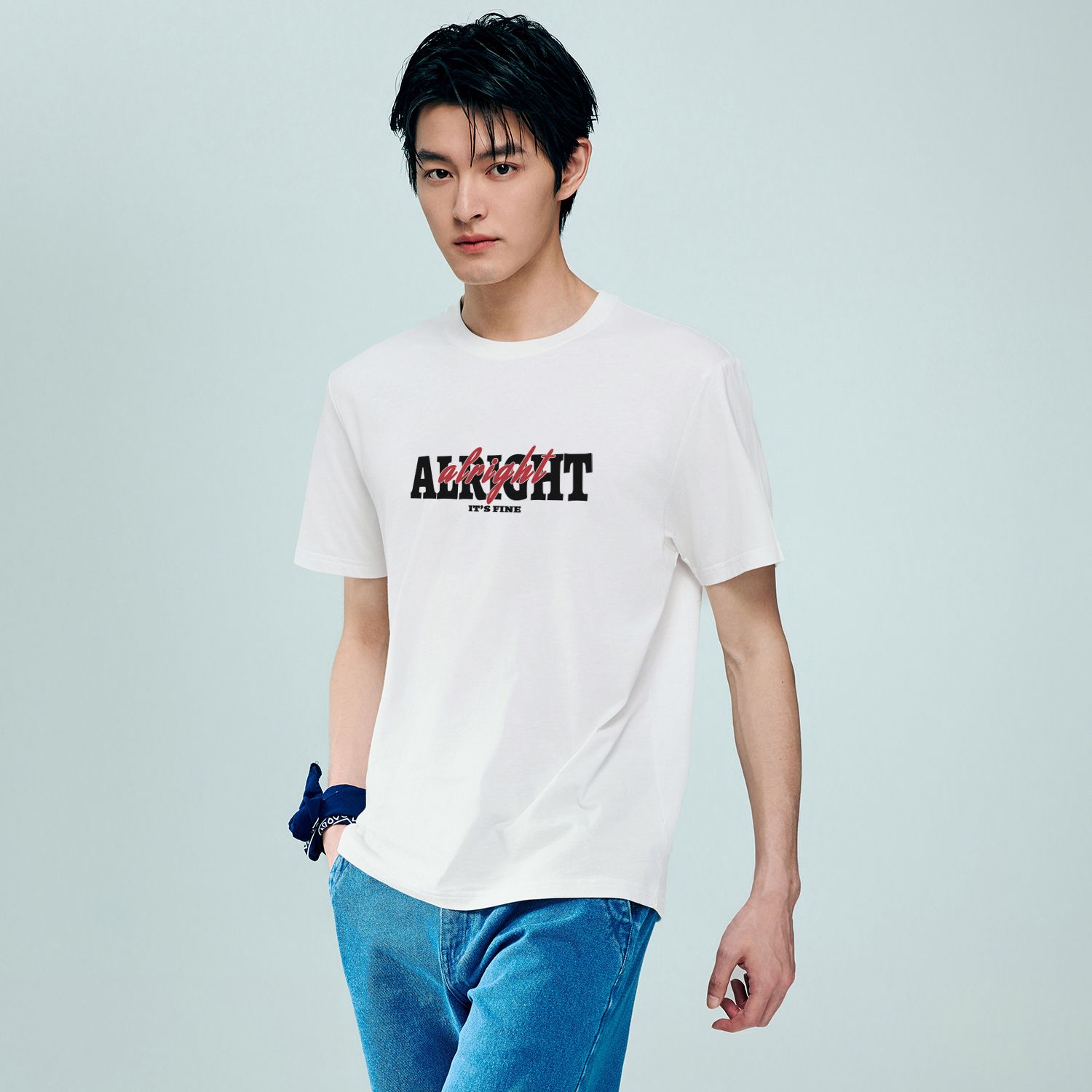 Men's Crew Neck Short Sleeve Regular Fit Print Tee - Image 1