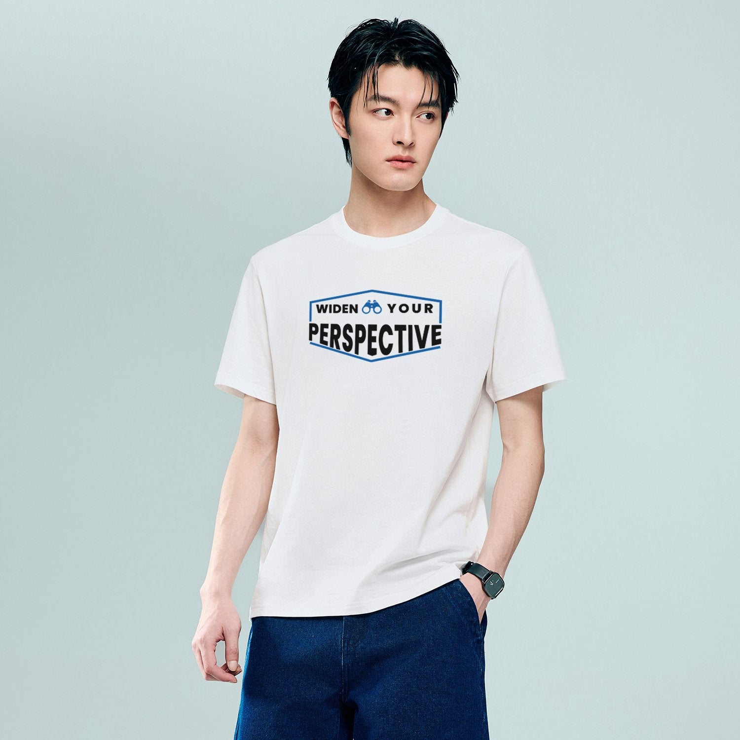 Men's Crew Neck Short Sleeve Regular Fit Print Tee - Image 1