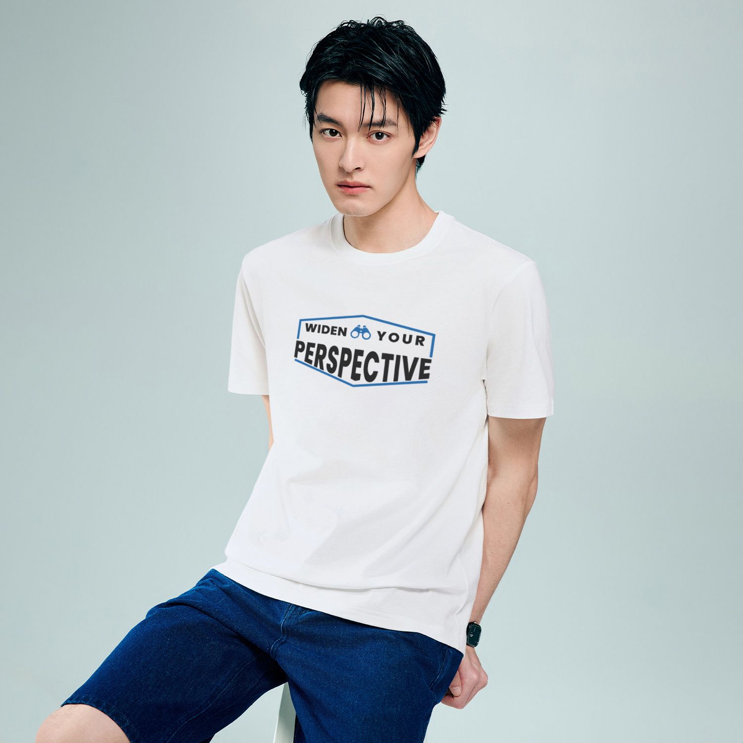 Men's Crew Neck Short Sleeve Regular Fit Print Tee - Image 2