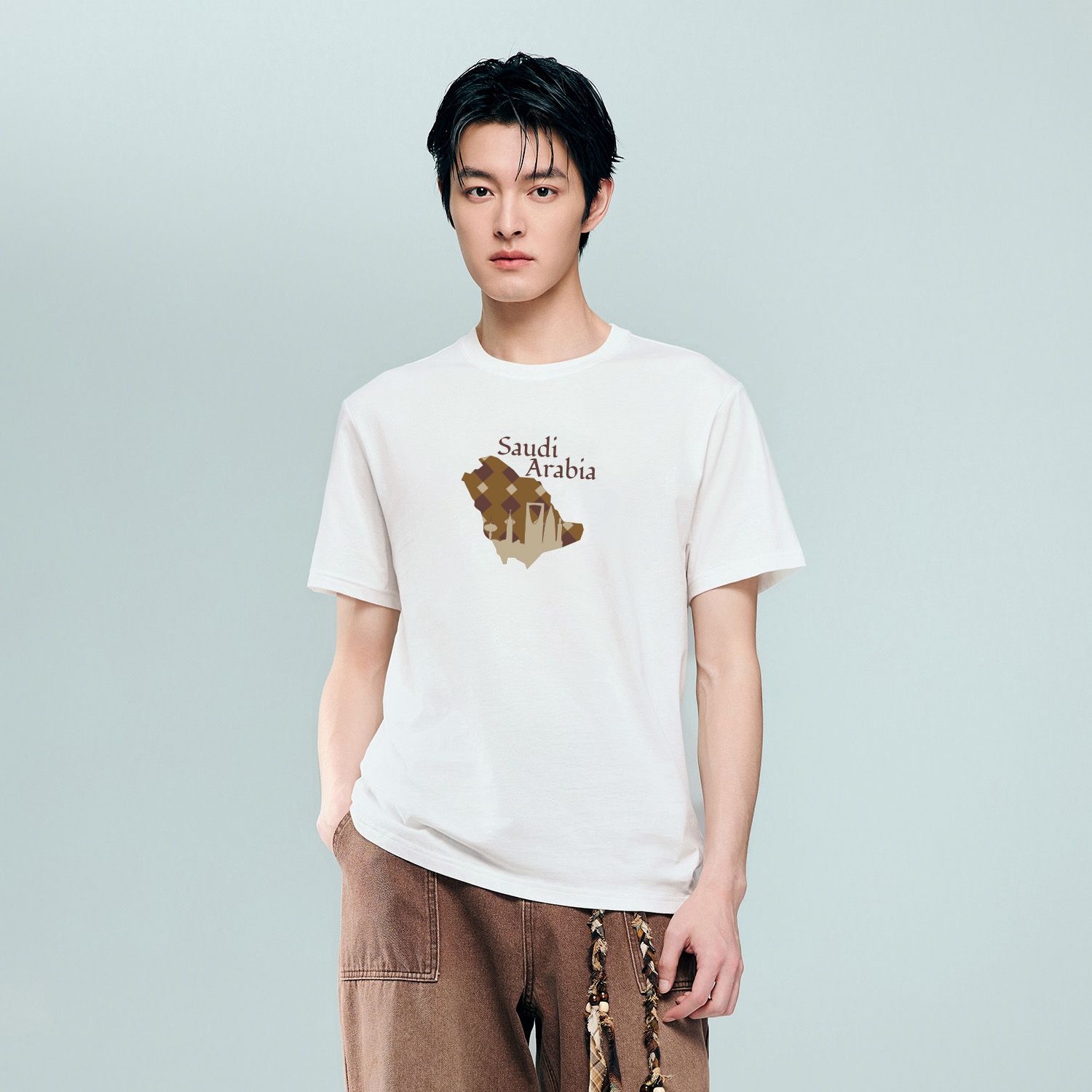 Men's Cotton Saudi National Day Print Tee - Image 1