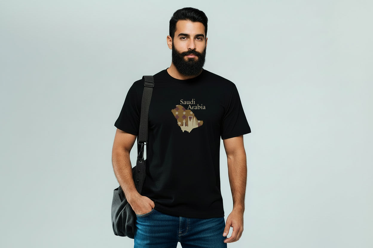 Men's Cotton Saudi National Day Print Tee - Image 1