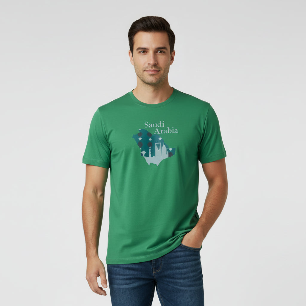 Men's Cotton Saudi National Day Print Tee - Image 2