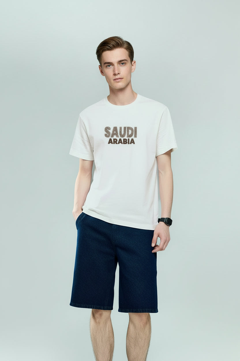 Men's Cotton Saudi National Day Print Tee - Image 1