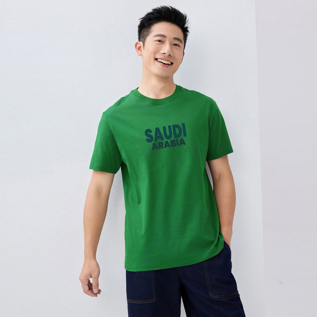 Men's Cotton Saudi National Day Print Tee - Image 1