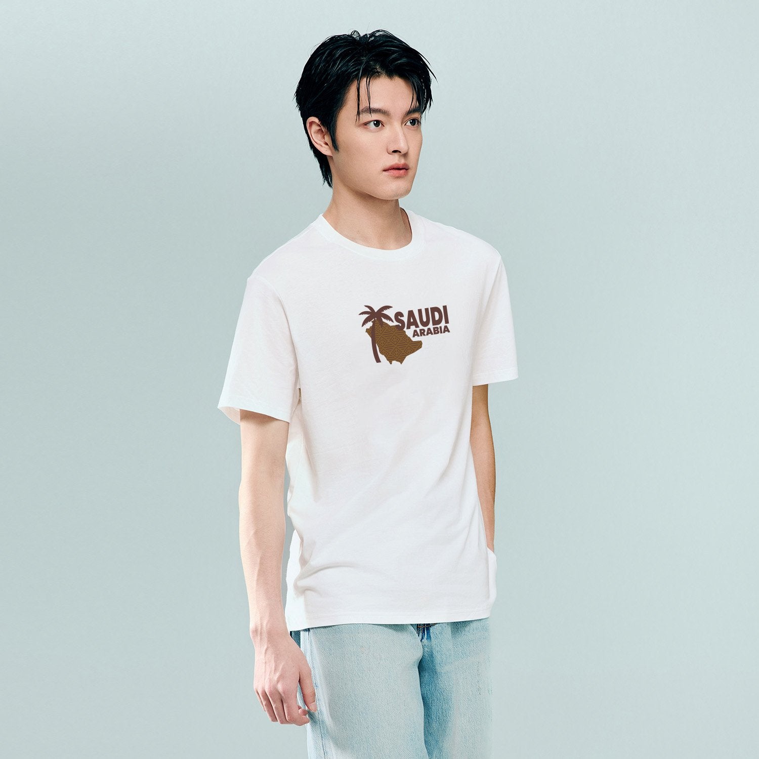 Men's Cotton Saudi National Day Print Tee - Image 1