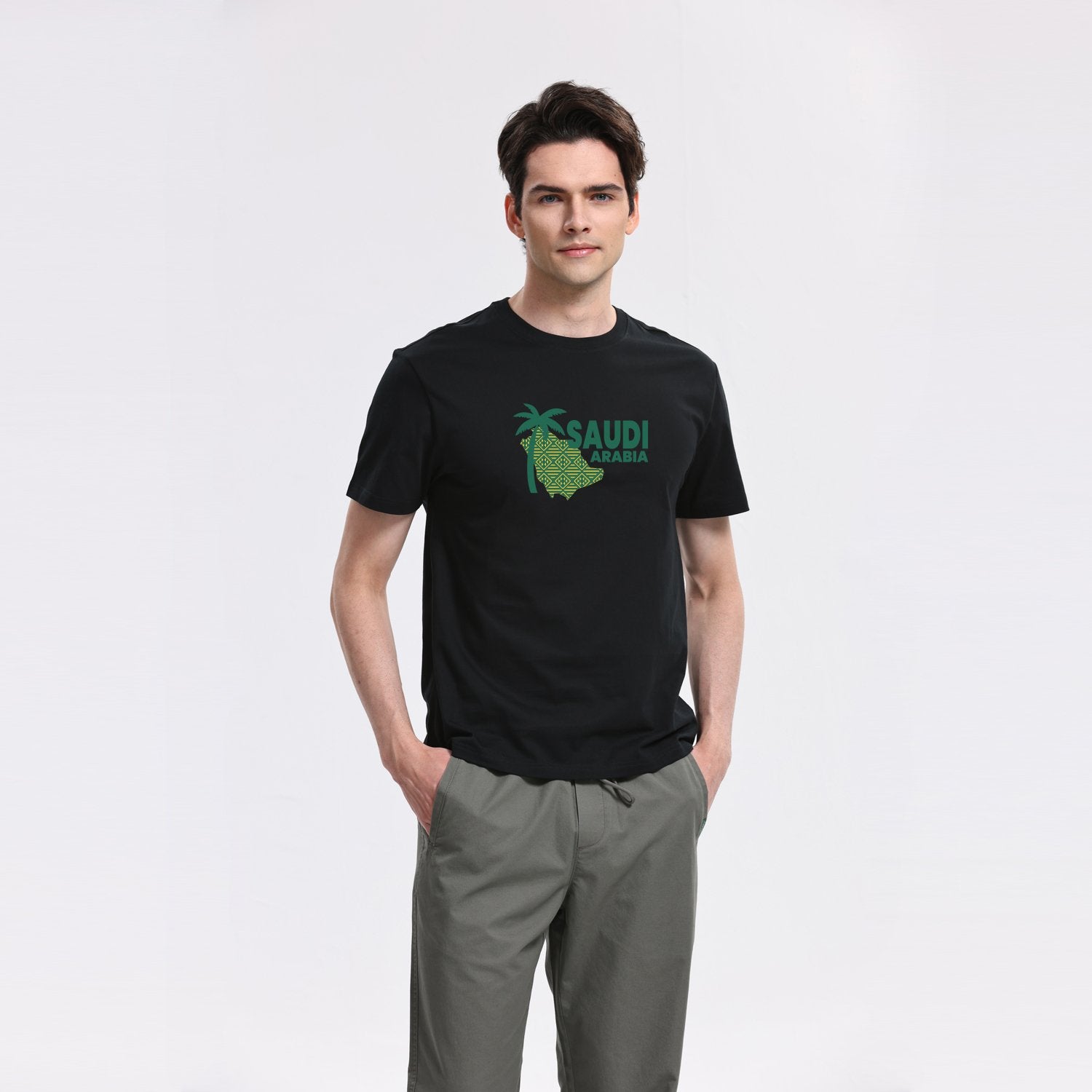 Men's Cotton Saudi National Day Print Tee - Image 1