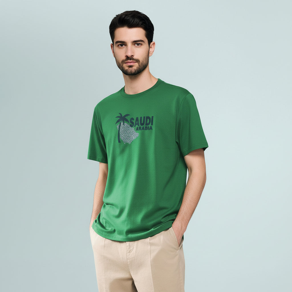 Men's Cotton Saudi National Day Print Tee - Image 2