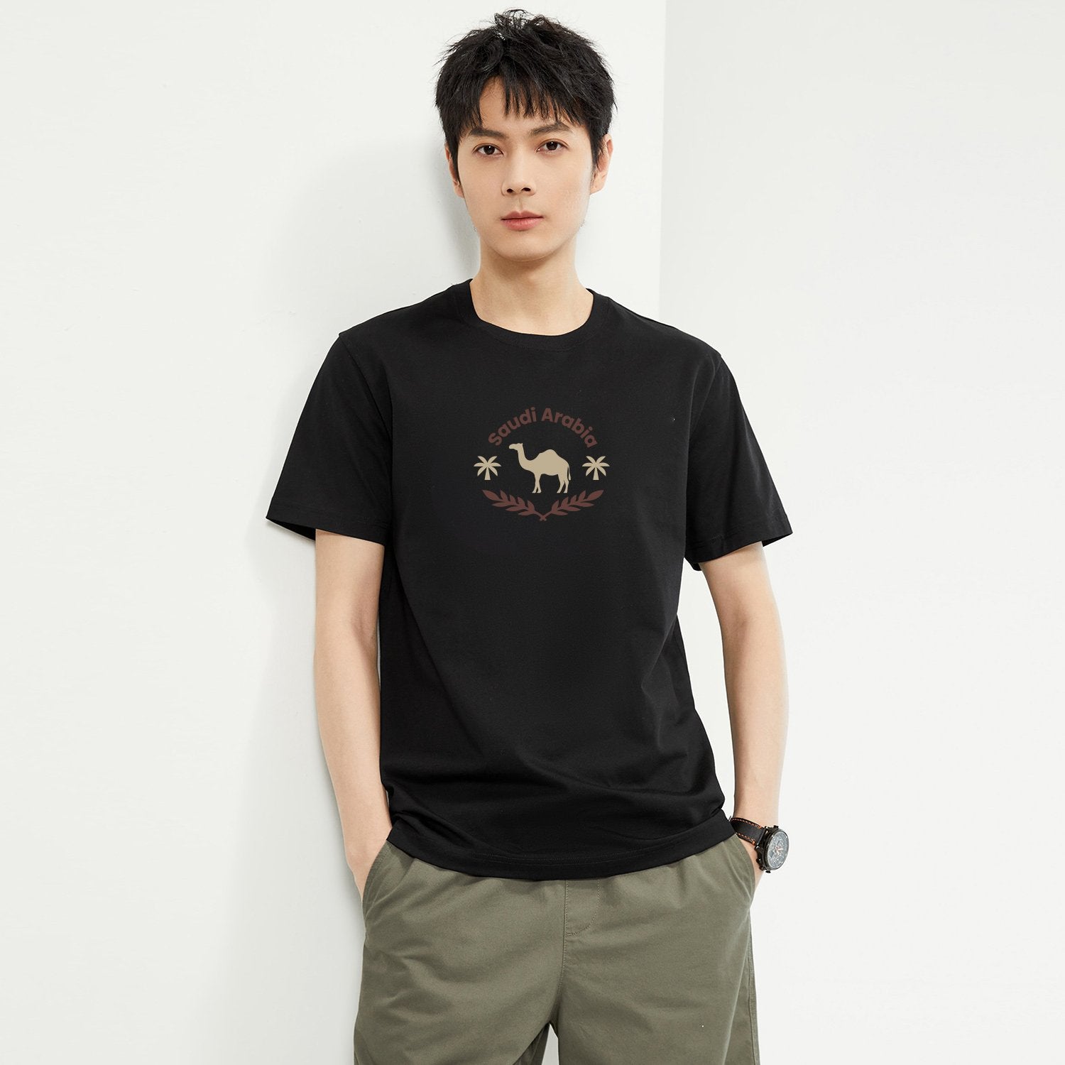Men's Cotton Saudi National Day Print Tee - Image 1