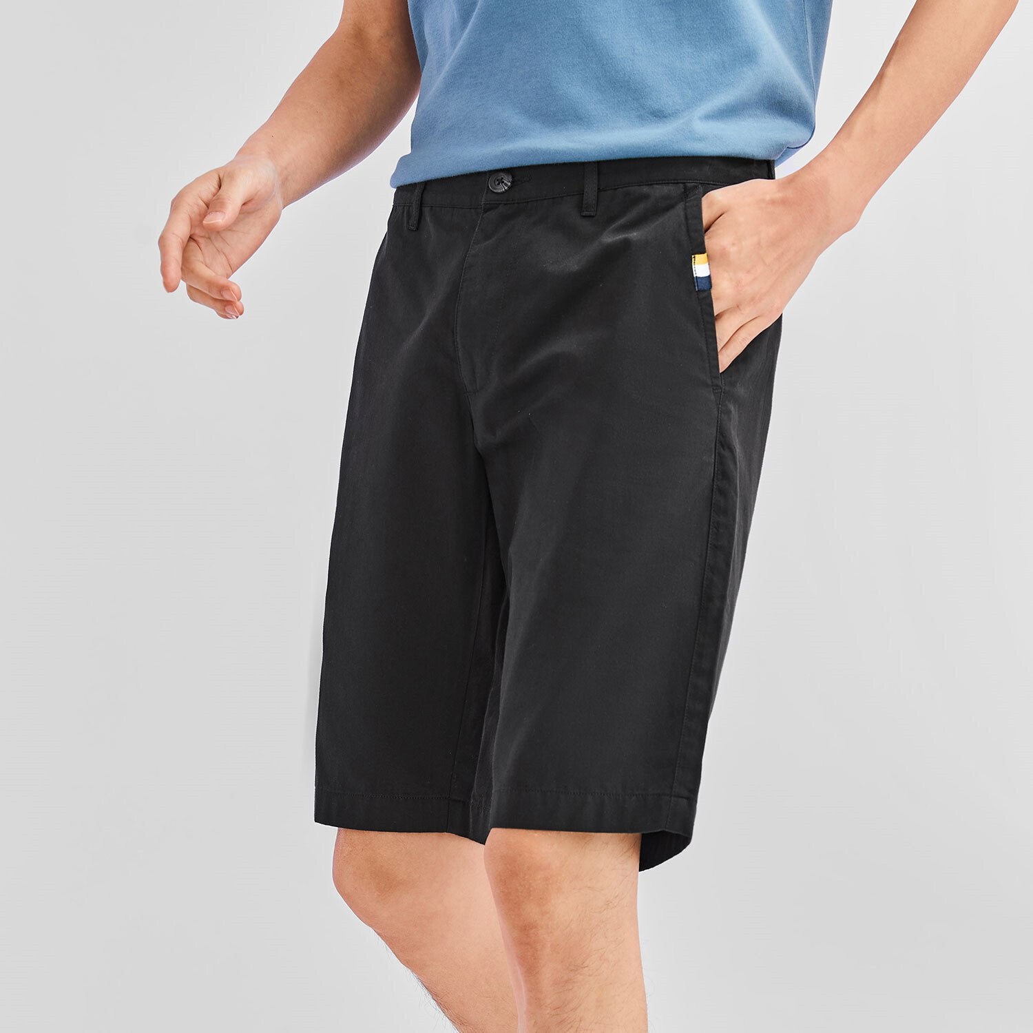 Men's Mid Rise Regular Elastic Waist Shorts - Image 3