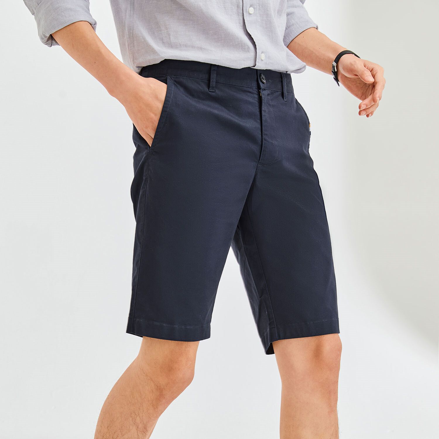 Men's Mid Rise Regular Elastic Waist Shorts - Image 2
