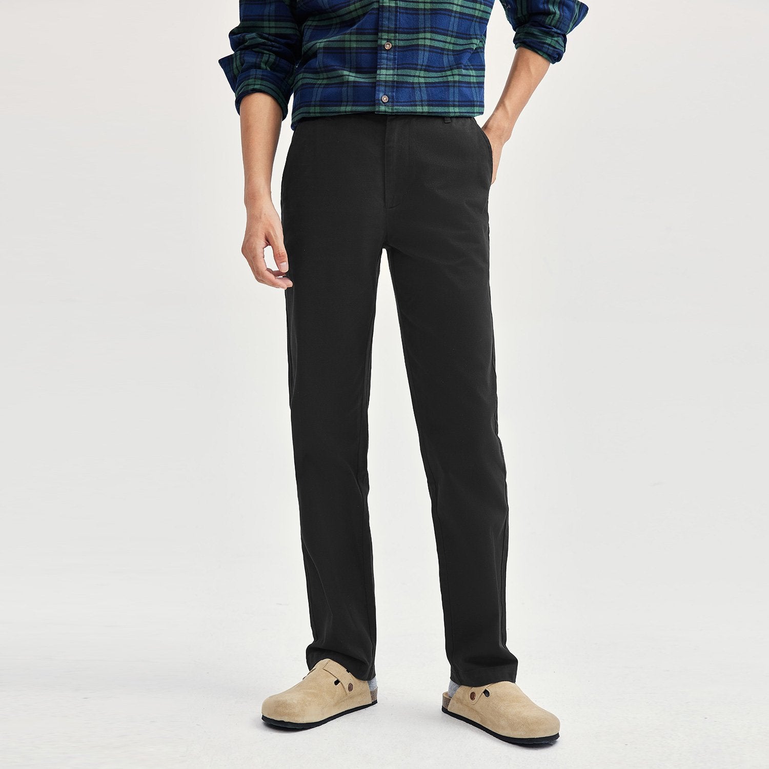 Men's Cotton Twill Mild Rise Regular Fit Khakis - Image 3
