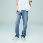 Men's Denim Mid Rise Slim Zipper Jeans - Image 1