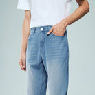 Men's Denim Mid Rise Slim Zipper Jeans - Image 3