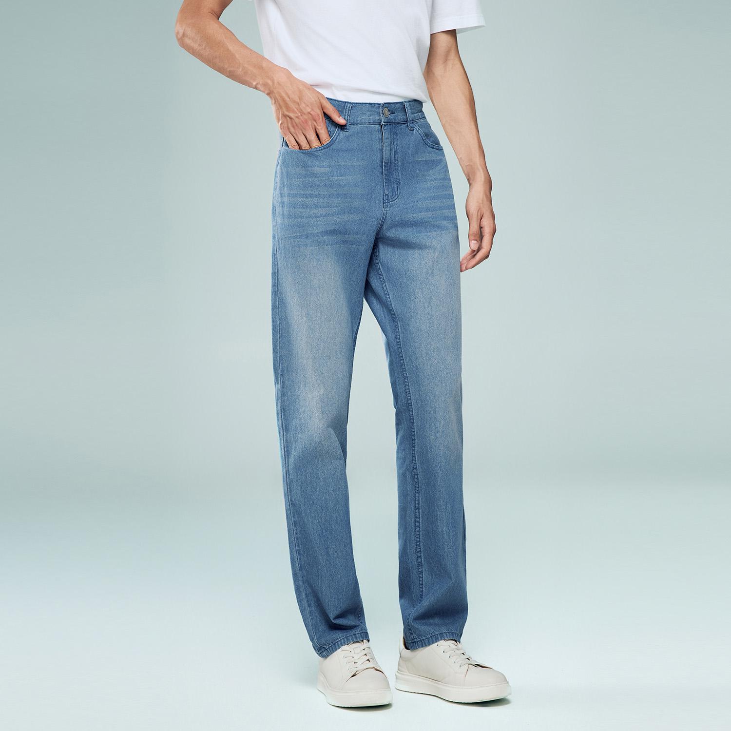 Men's Denim Mid Rise Slim Zipper Jeans - Image 4