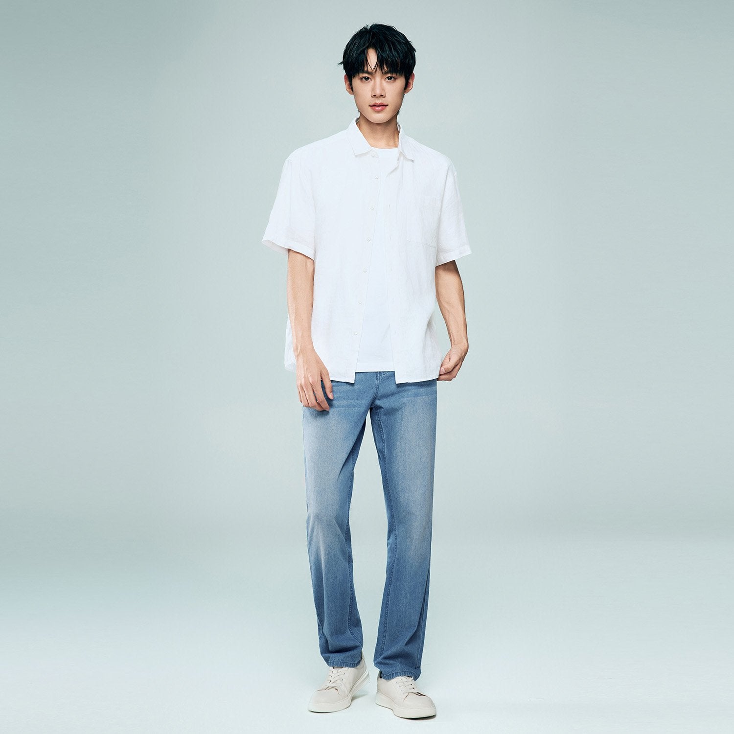 Men's Denim Mid Rise Slim Zipper Jeans - Image 6