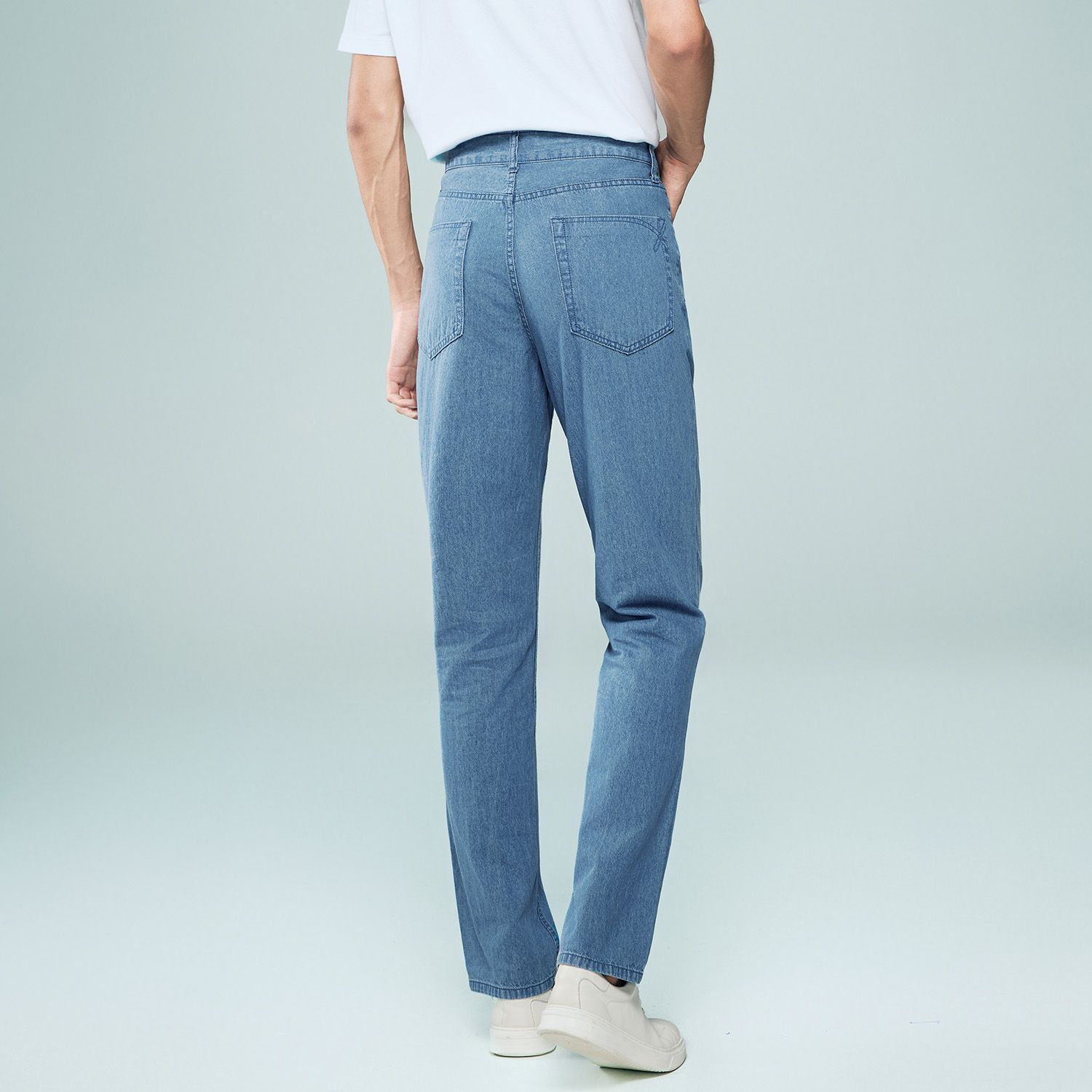 Men's Denim Mid Rise Slim Zipper Jeans - Image 7