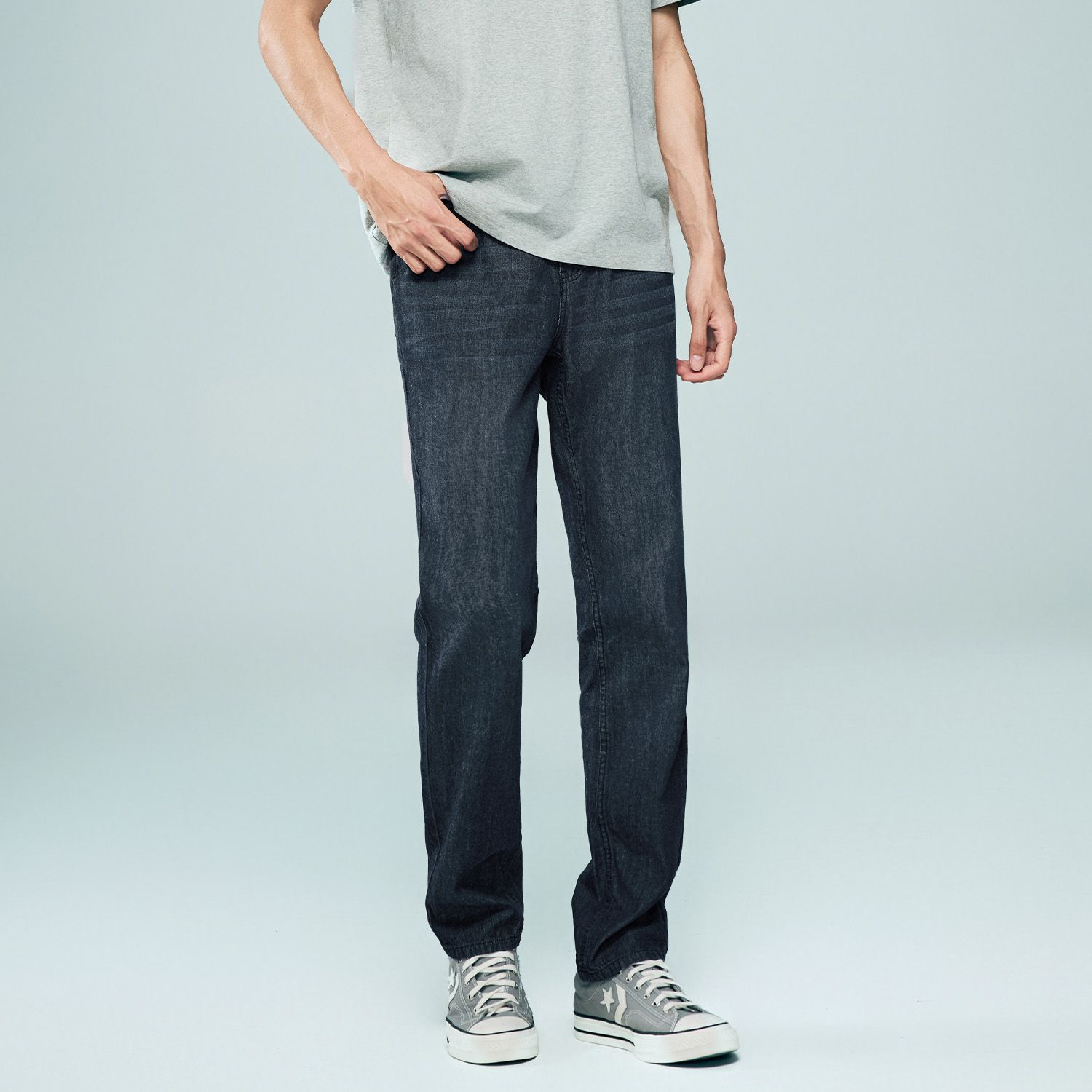 Men's Denim Mid Rise Slim Zipper Jeans - Image 5