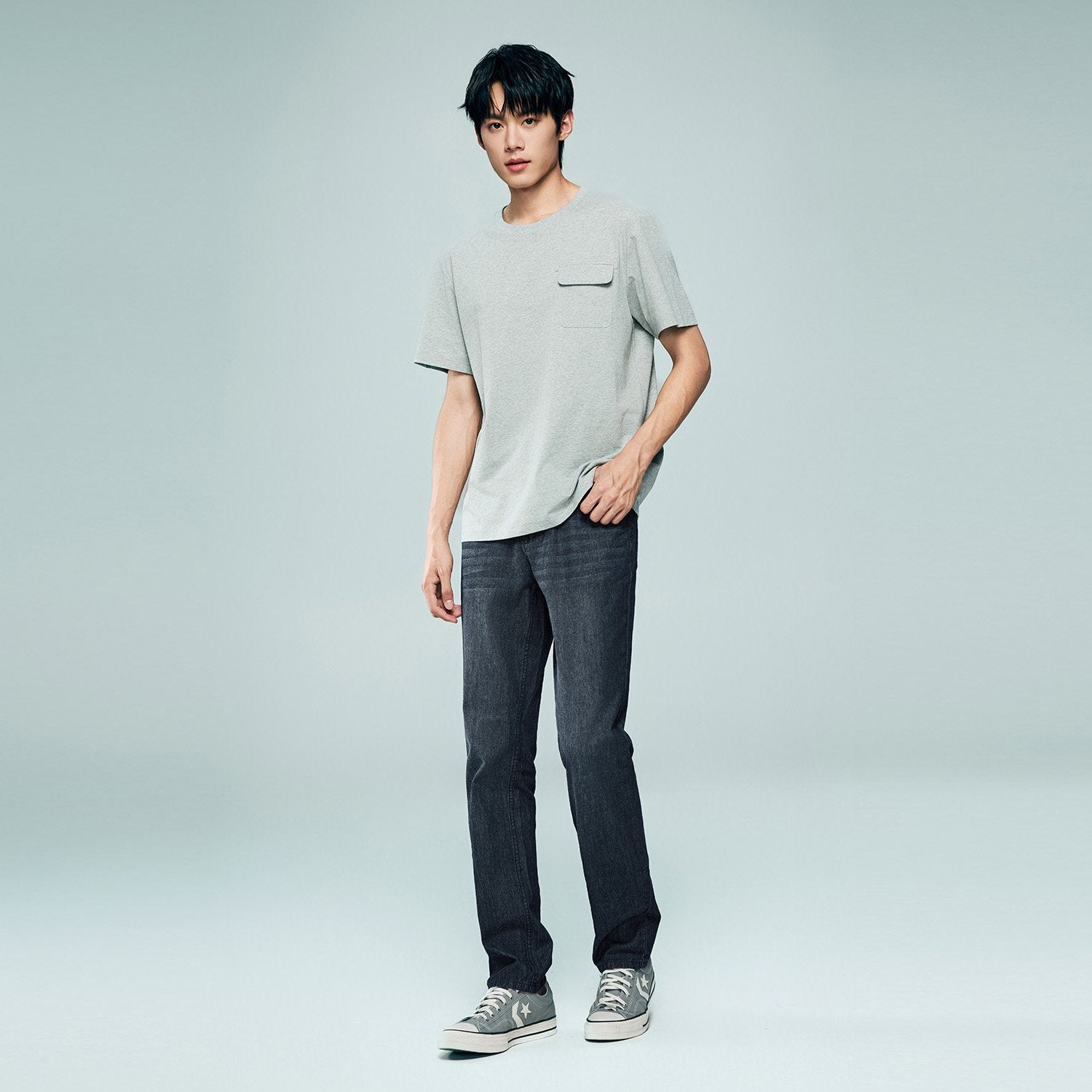 Men's Denim Mid Rise Slim Zipper Jeans - Image 6