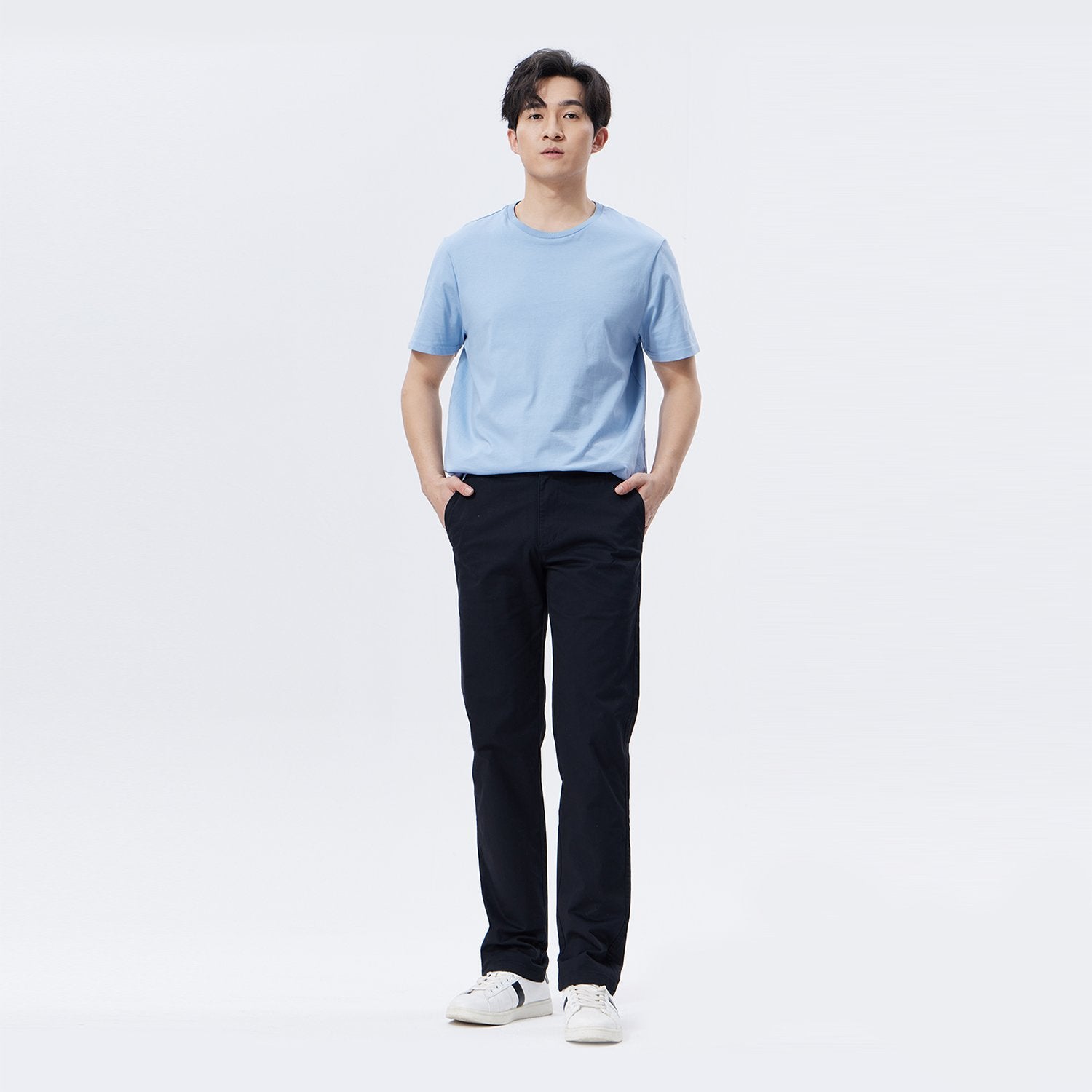 Men's Twill Mid Rise Regular Zipper Pants - Image 1