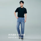 Men's Cotton Denim Mid Rise Regular Zipper Jeans - Image 4