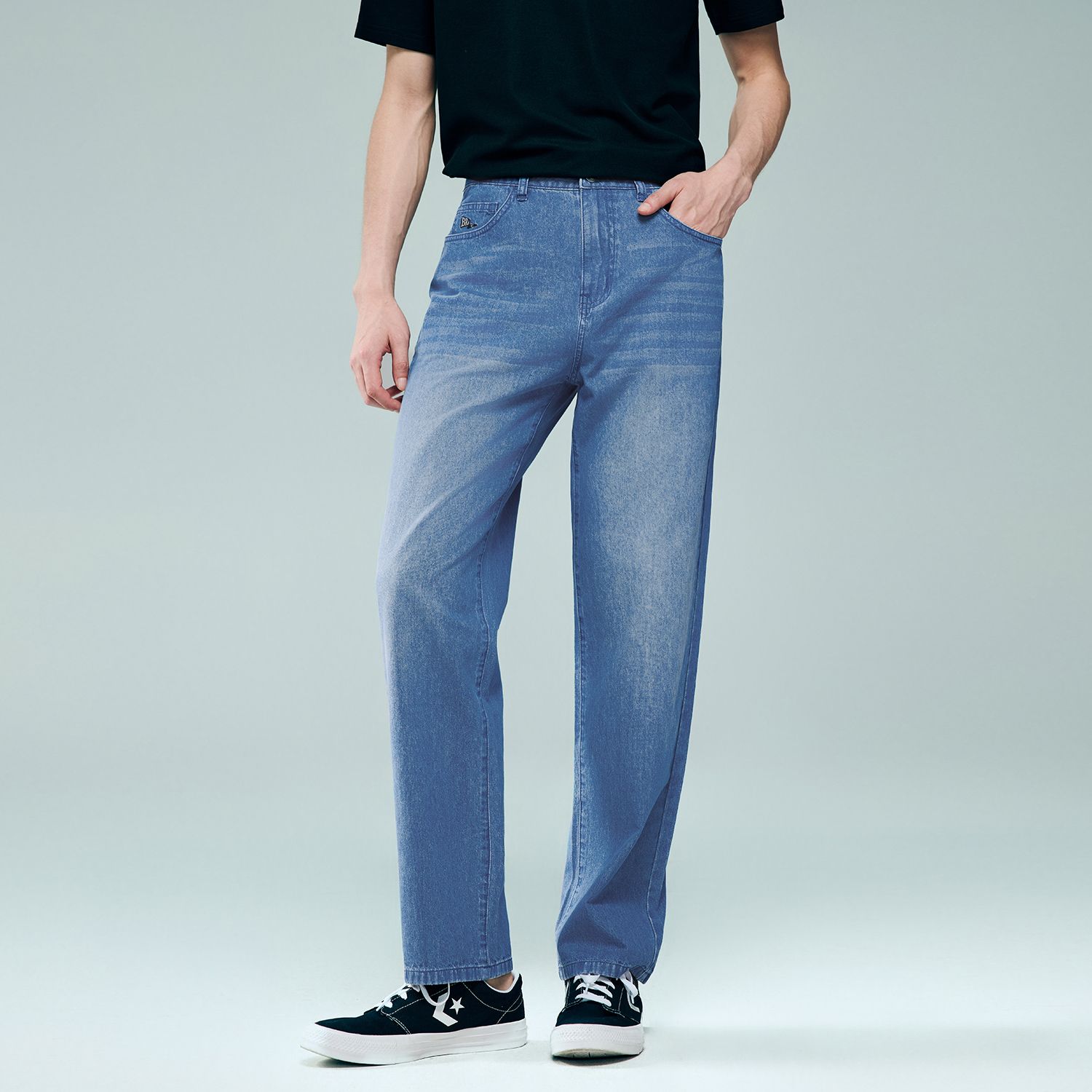 Men's Cotton Denim Mid Rise Regular Zipper Jeans - Image 5