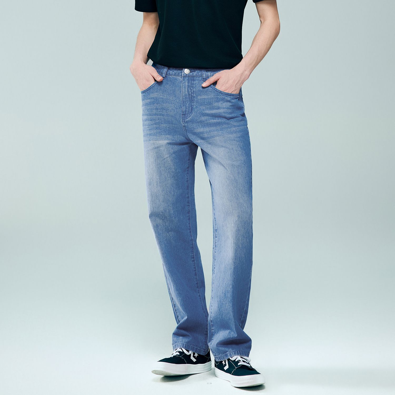 Men's Cotton Denim Mid Rise Regular Zipper Jeans - Image 6