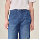 Men's Cotton Denim Mid Rise Regular Zipper Jeans - Image 5
