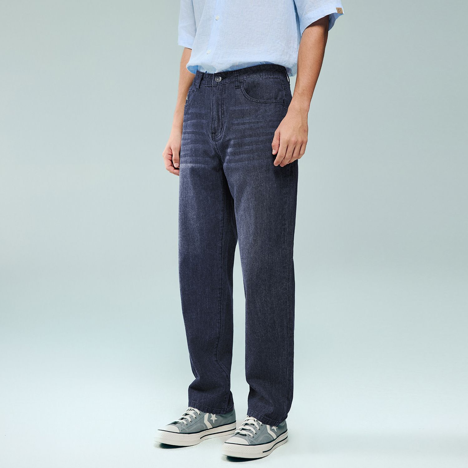Men's Cotton Denim Mid Rise Regular Zipper Jeans - Image 5