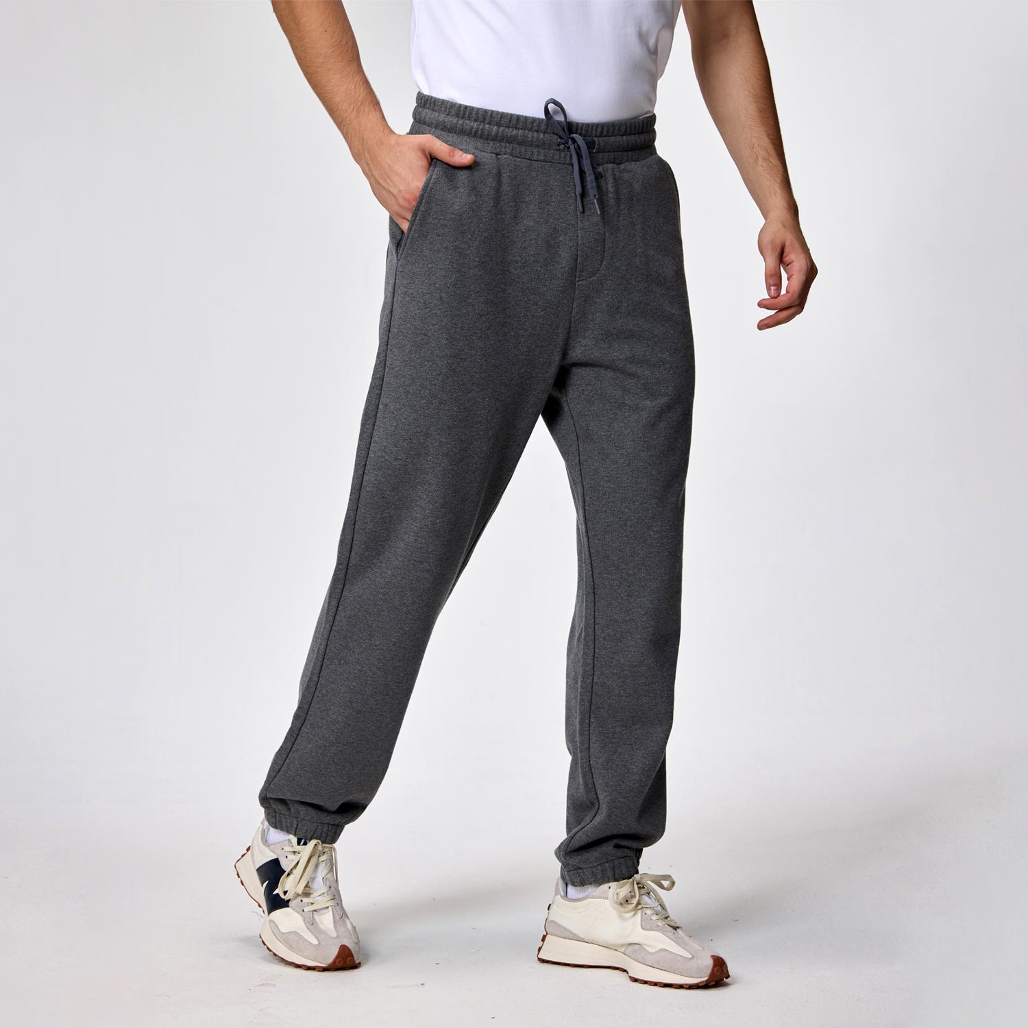 Men's French Terry Mid Rise Regular Elastic Waist Jogger - Image 2