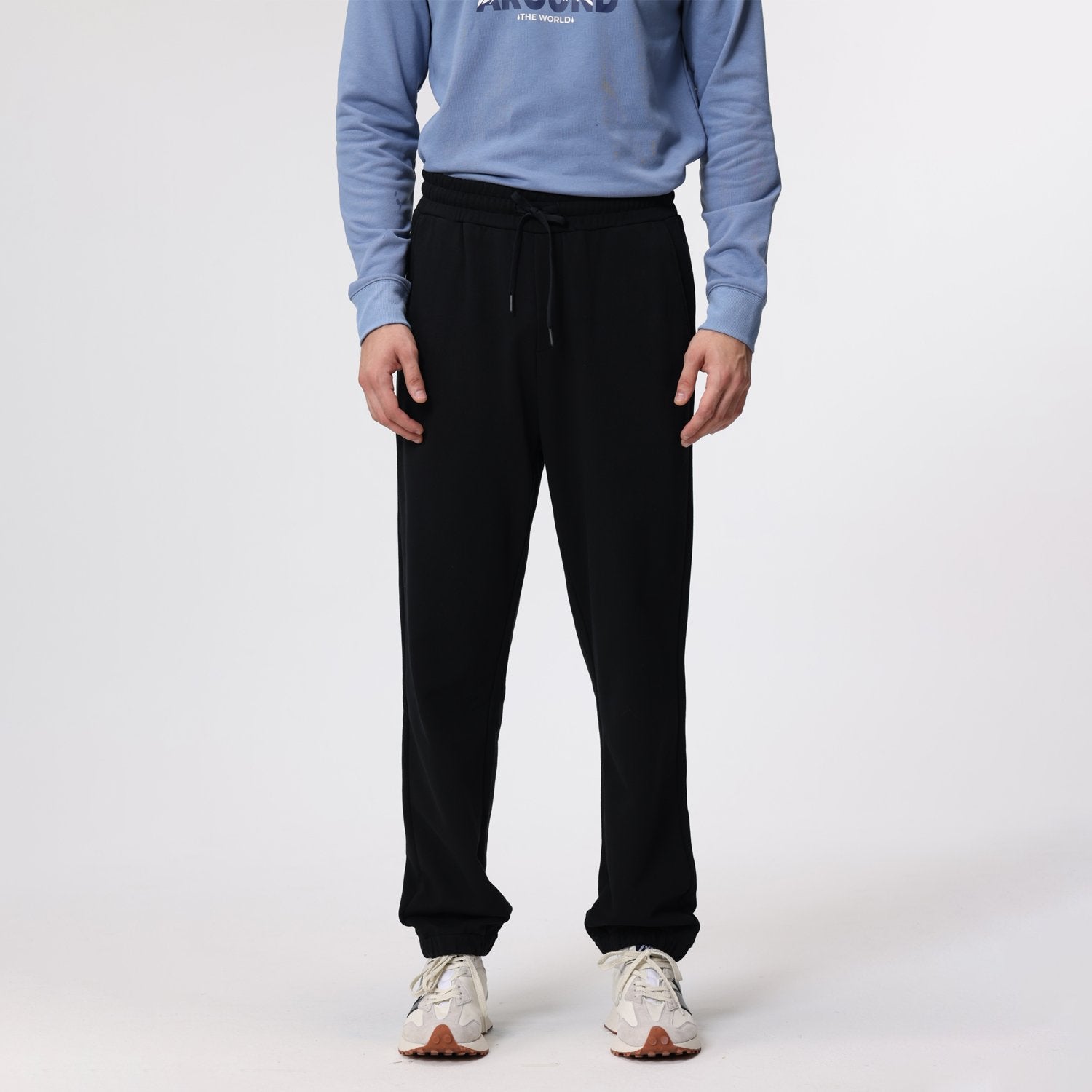 Men's French Terry Mid Rise Regular Elastic Waist Jogger - Image 1