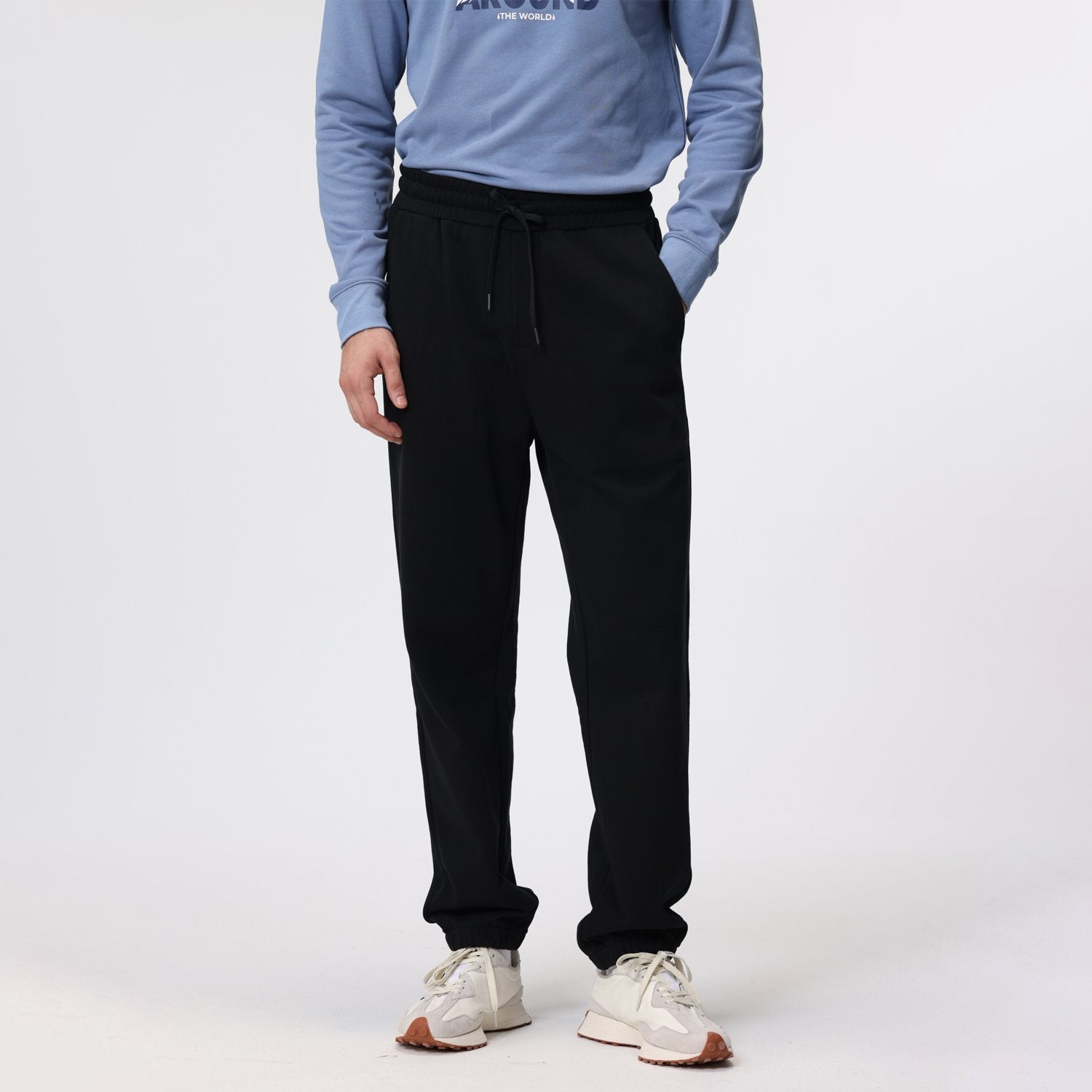 Men's French Terry Mid Rise Regular Elastic Waist Jogger - Image 2