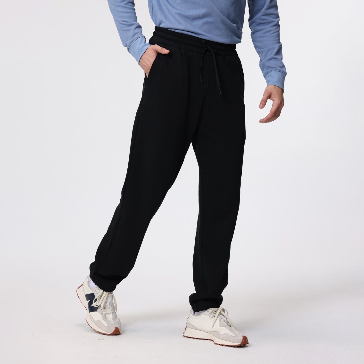 Men's French Terry Mid Rise Regular Elastic Waist Jogger - Image 3