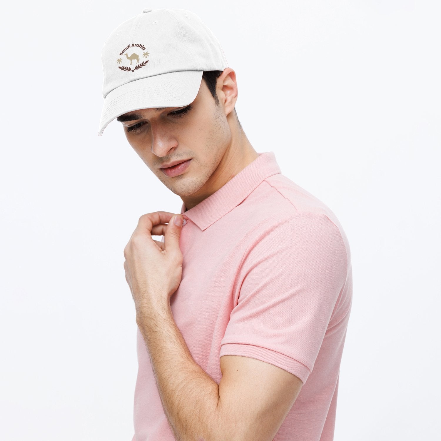 Men's Cotton Twill Saudi National Day Embroidered Cap - Image 1