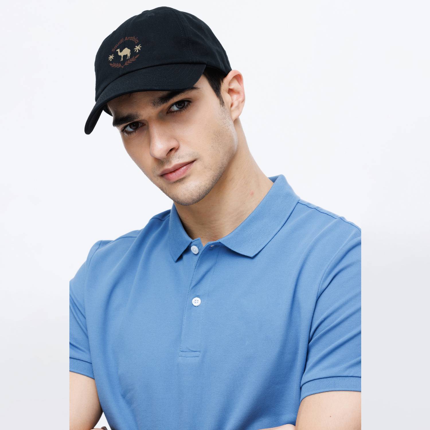 Men's Cotton Twill Saudi National Day Embroidered Cap - Image 1