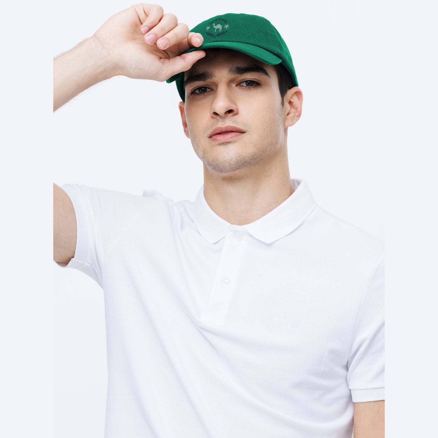 Men's Cotton Twill Saudi National Day Embroidered Cap - Image 1
