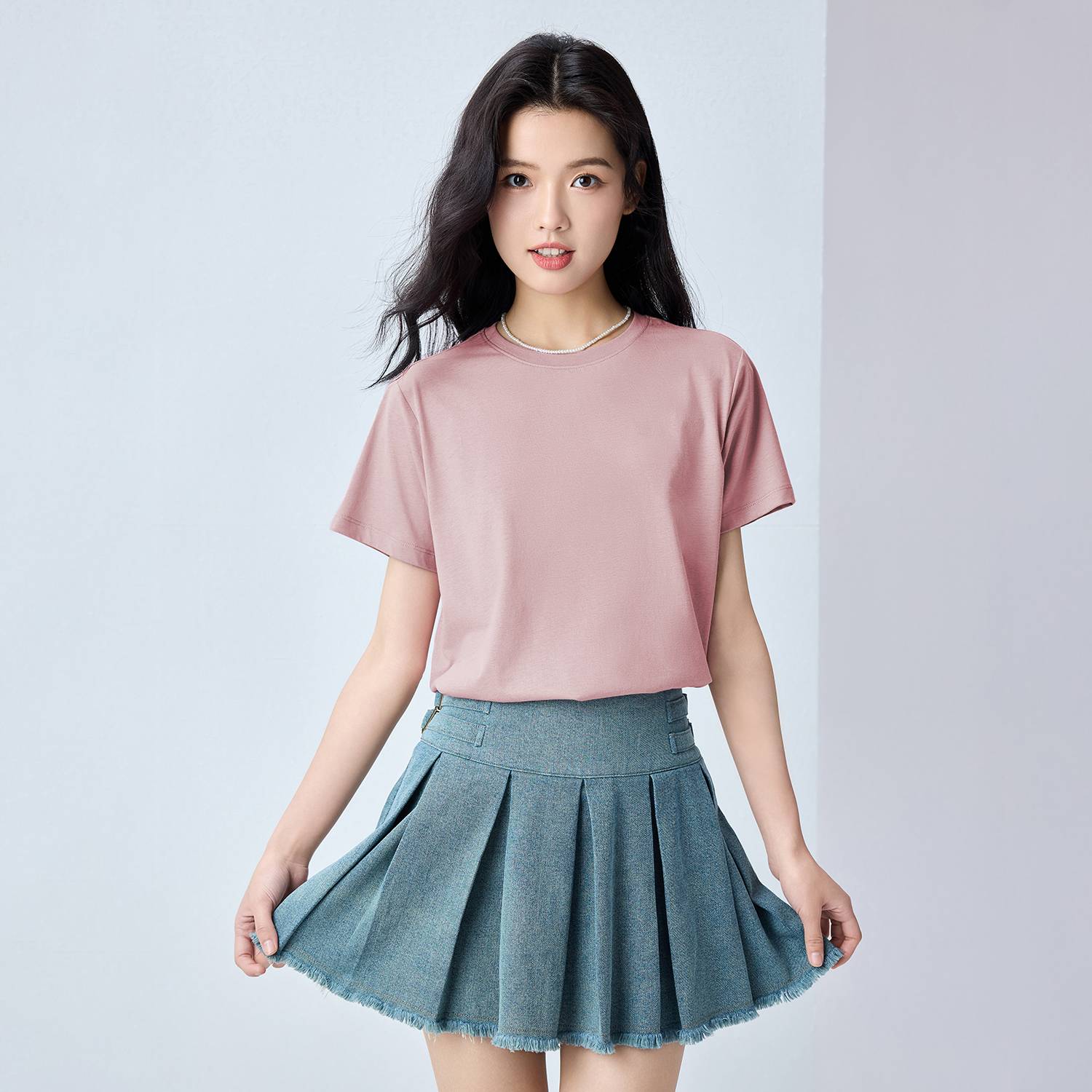 Women's Cotton Jersey Crewneck Regular Tee - Image 1