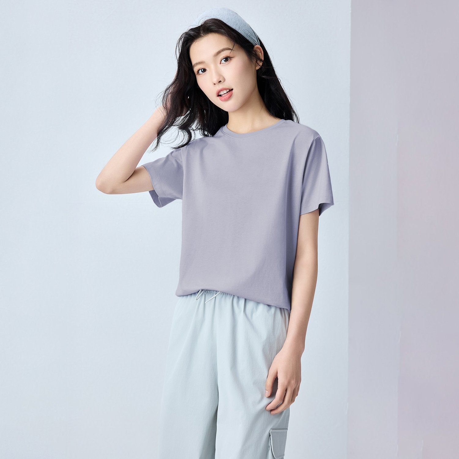 Women's Cotton Jersey Crewneck Regular Tee - Image 1