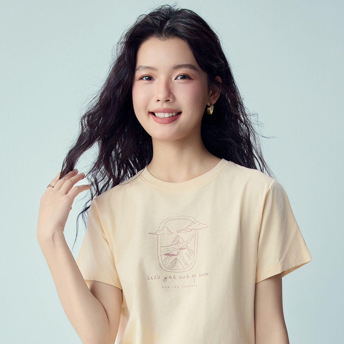 Women’s Crew‑Neck Short‑Sleeve Regular Fit Printed Tee - Image 4