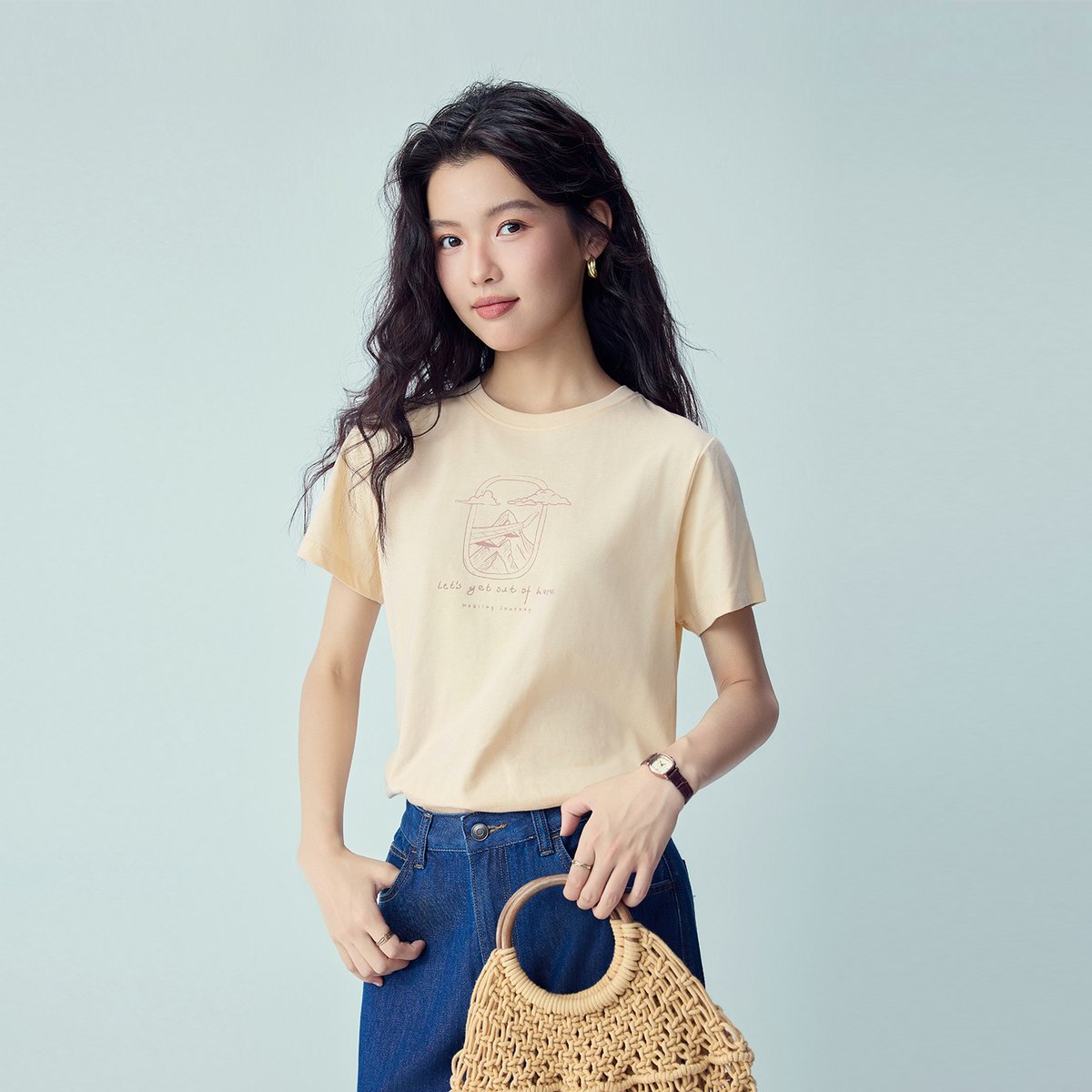 Women’s Crew‑Neck Short‑Sleeve Regular Fit Printed Tee - Image 5