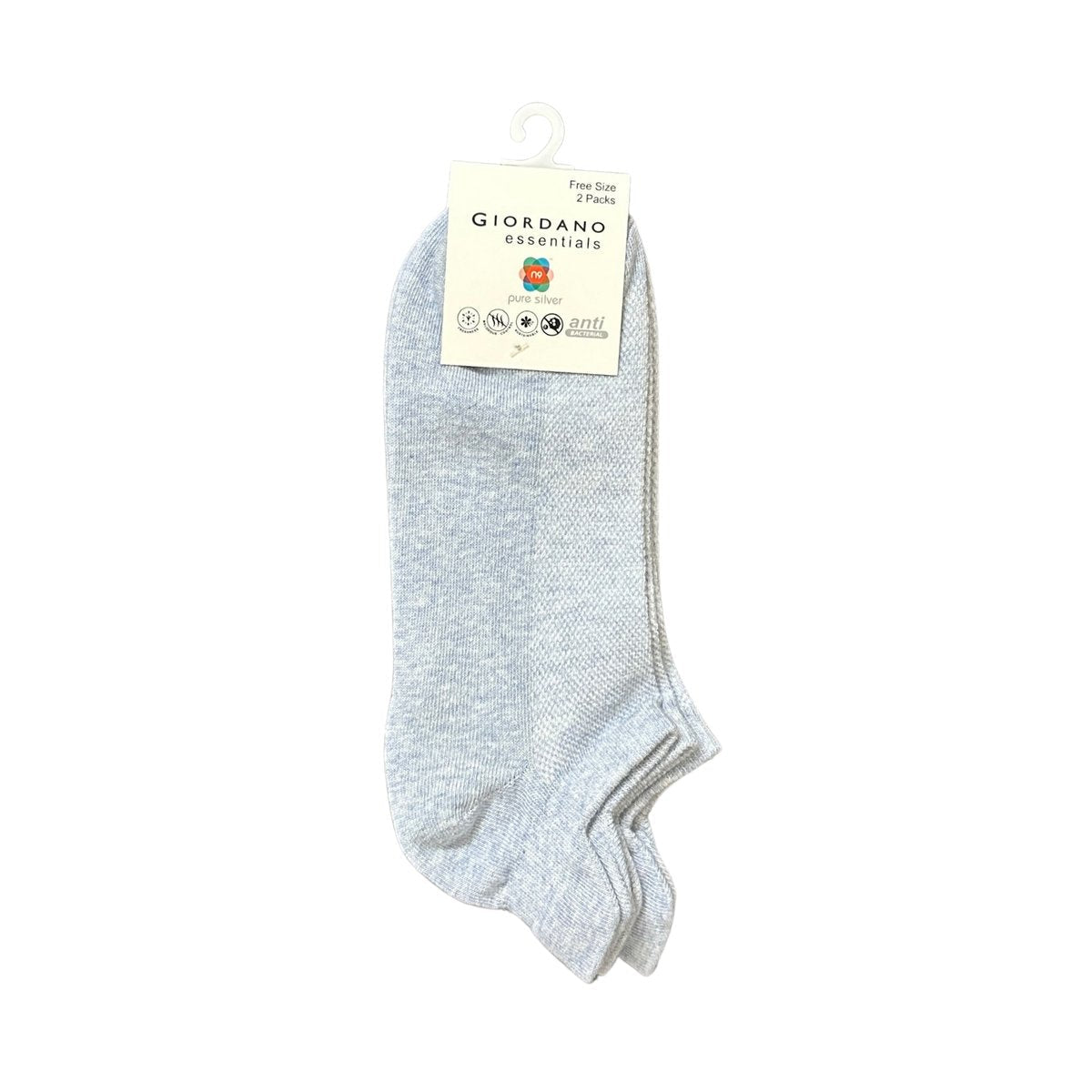 2 Pack Padded Socks - Blue - Giordano Online