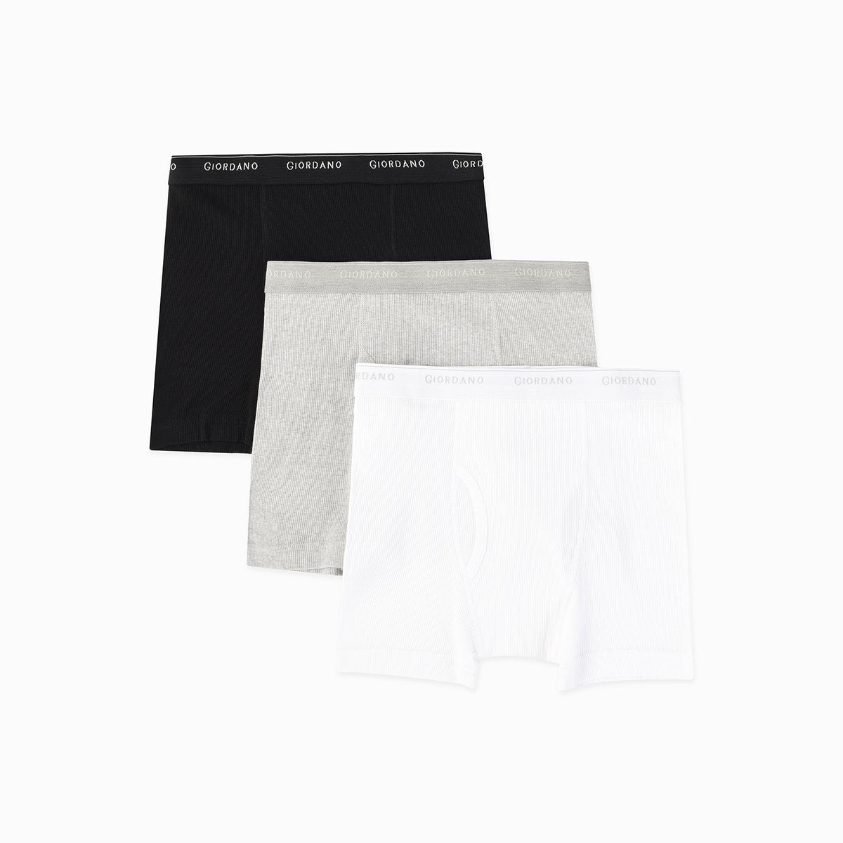 Jersey Trunks (3 - packs) - White - Giordano Online