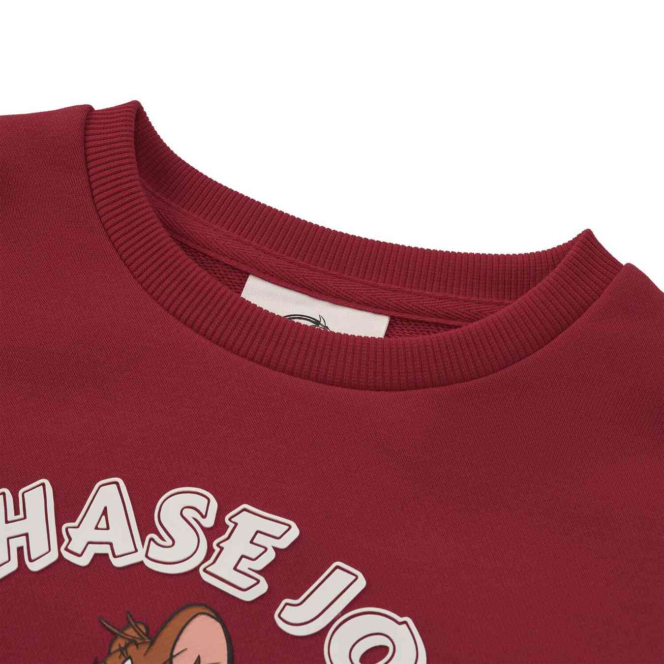 Junior French Terry Crew Neck Relaxed Sweatshirt – Tom & Jerry - Red - Giordano